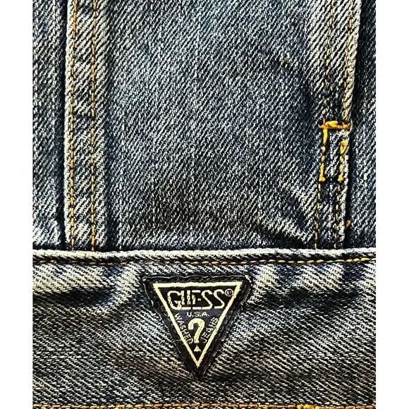Vintage Guess Denim‎ Jean Trucker Jacket Men's USA Made SZ L Style 10807